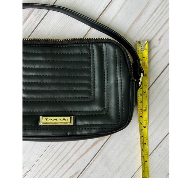 Tahari Black Women's Crossbody Purse Vegan Leather - Picture 4 of 10